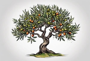 olive tree tattoo idea
