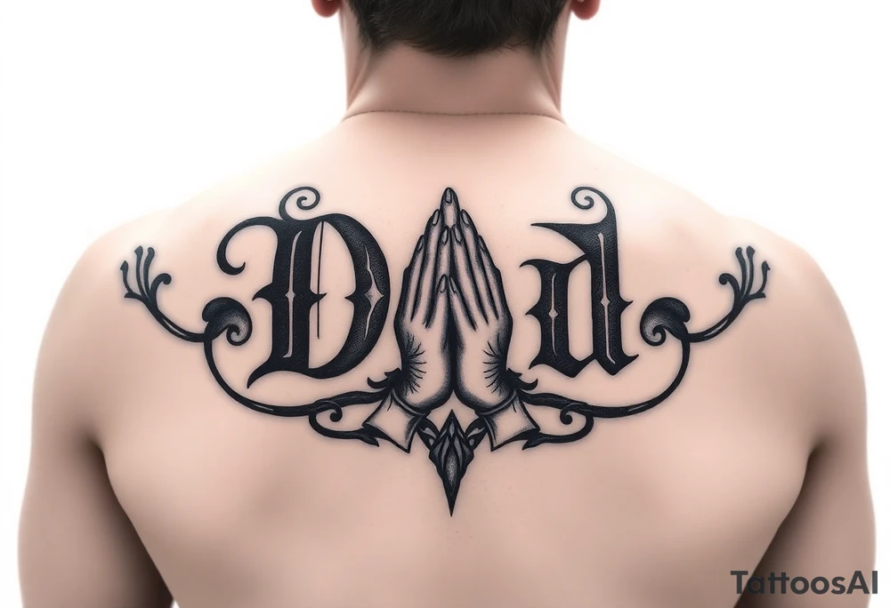 Dad with prayer tattoo idea