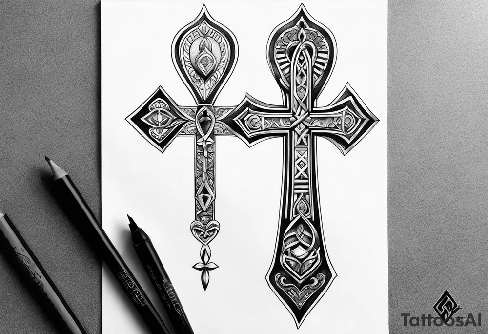 ankh, arm tattoo idea