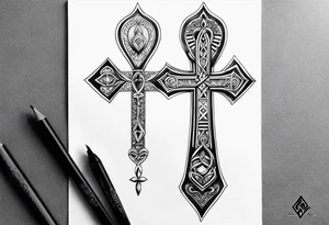 ankh, arm tattoo idea