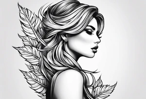 Leaves over shoulder tattoo idea