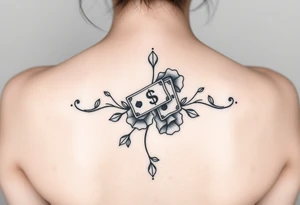 Memorial for grandma who loved gambling and money tattoo idea