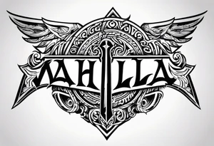 Valhalla 
Sword shield chain tattoo idea