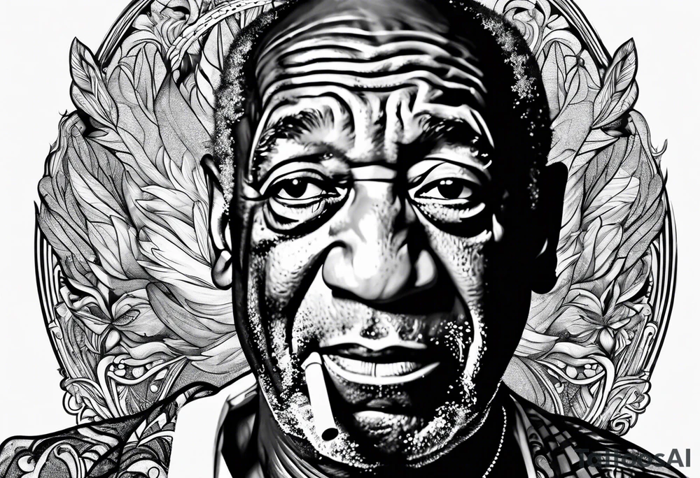 Bill Cosby smoking cigarette tattoo idea