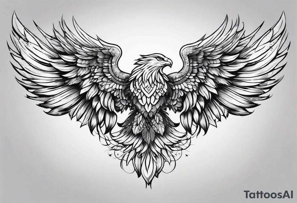 Full back tattoo wings tattoo idea