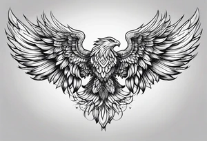 Full back tattoo wings tattoo idea
