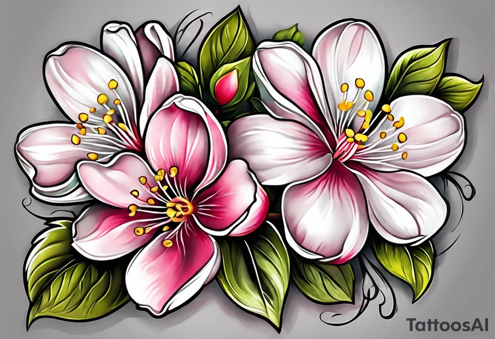 Apple blossom tattoo idea