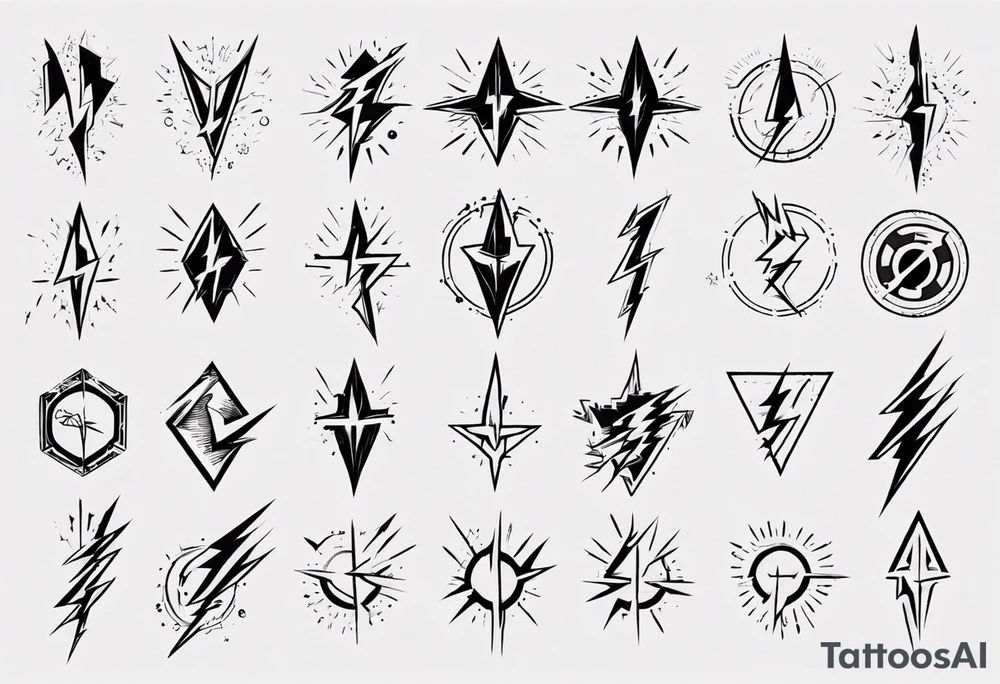 Lighting bolts tattoo idea