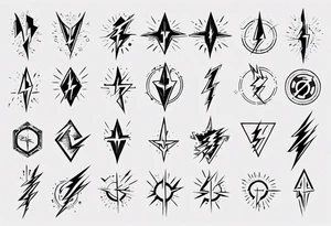 Lighting bolts tattoo idea