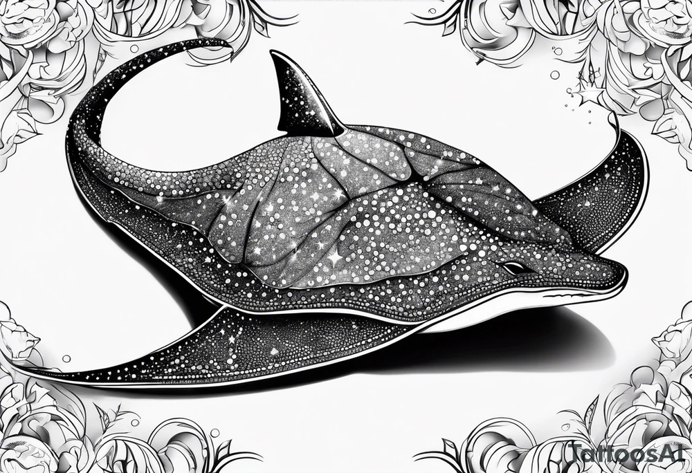 Stingray with stars tattoo idea