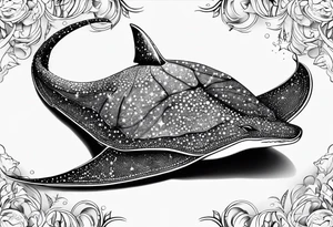 Stingray with stars tattoo idea