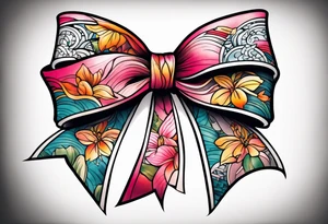 Girly bow tattoo idea