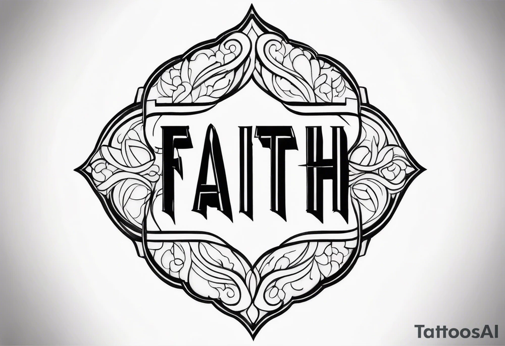 faith text tattoo idea