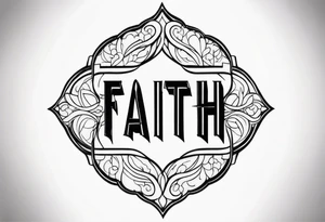 faith text tattoo idea