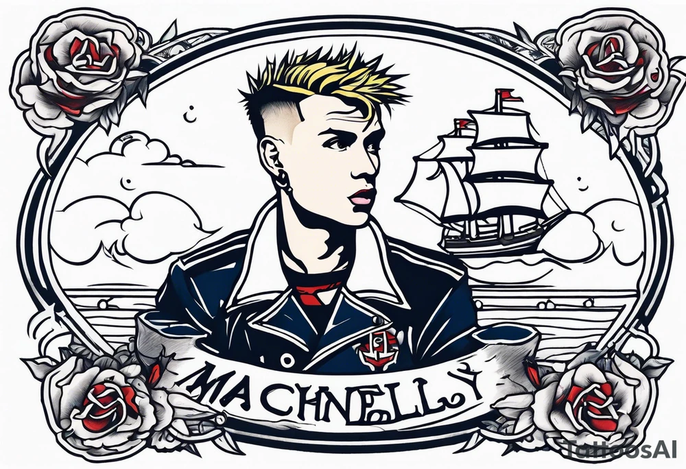 MachineGunKelly as a sailor boy tattoo idea