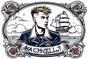 MachineGunKelly as a sailor boy tattoo idea