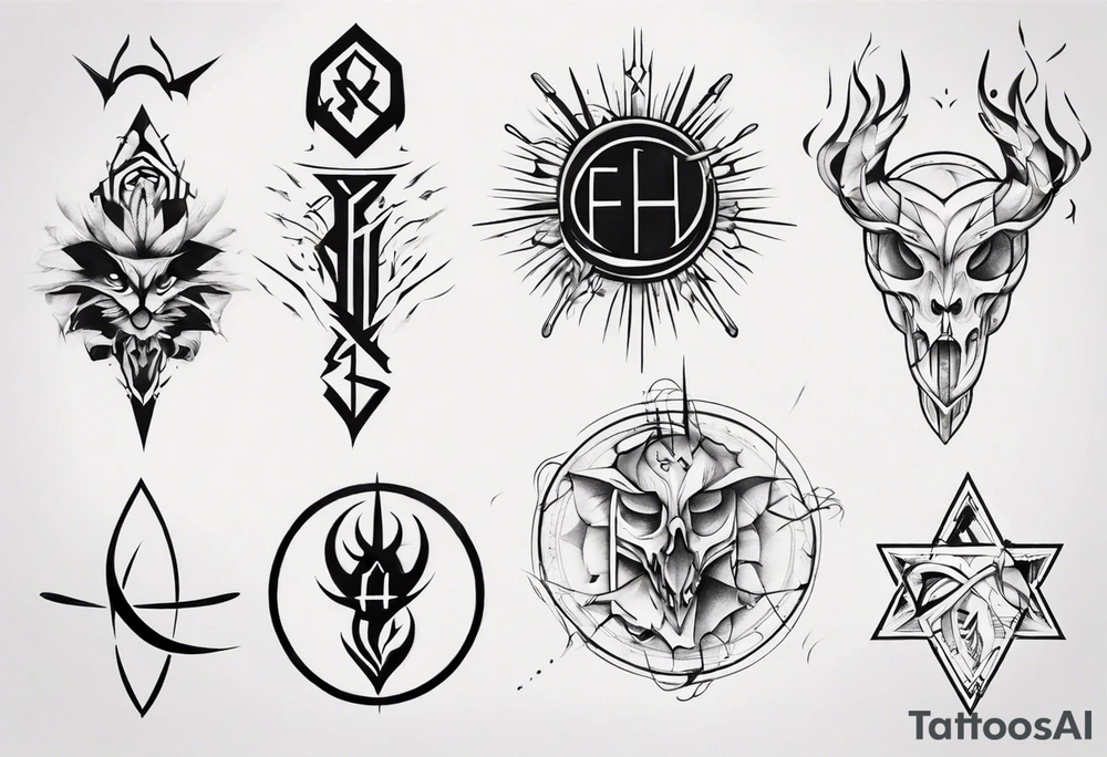 combining E and H tattoo idea
