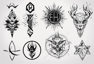 combining E and H tattoo idea