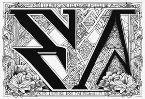 Write the word NAIN in a creative way tattoo idea