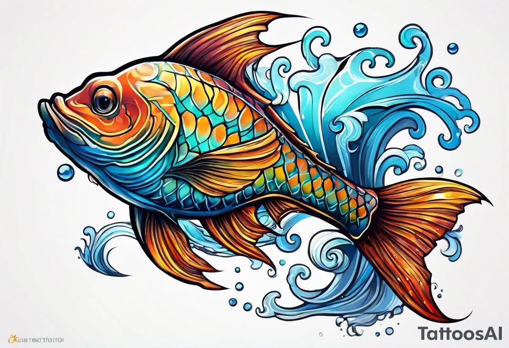 Animal cute , ocean tattoo idea