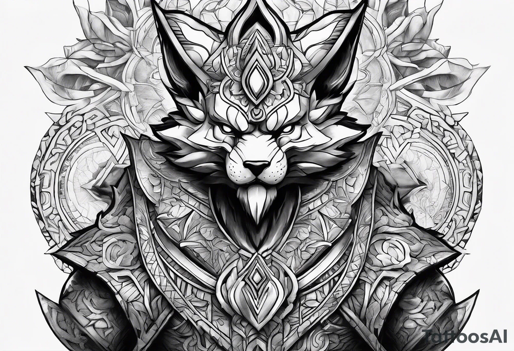 Alakazam statue tattoo idea