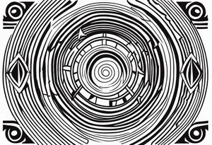 african, tribal, abstract tattoo idea