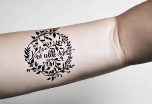 31.8742° N, 91.1366° W, with very simple ivy vines on both sides.  it will be small fine line on the back of the arm above the elbow tattoo idea