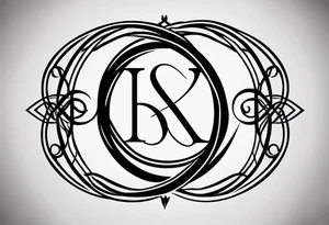 Infinity Symbol with Initials: Incorporate the infinity symbol, with the couple’s initials intertwined within the loop. This design can be exclusively in black or with a touch of red on the initials. tattoo idea