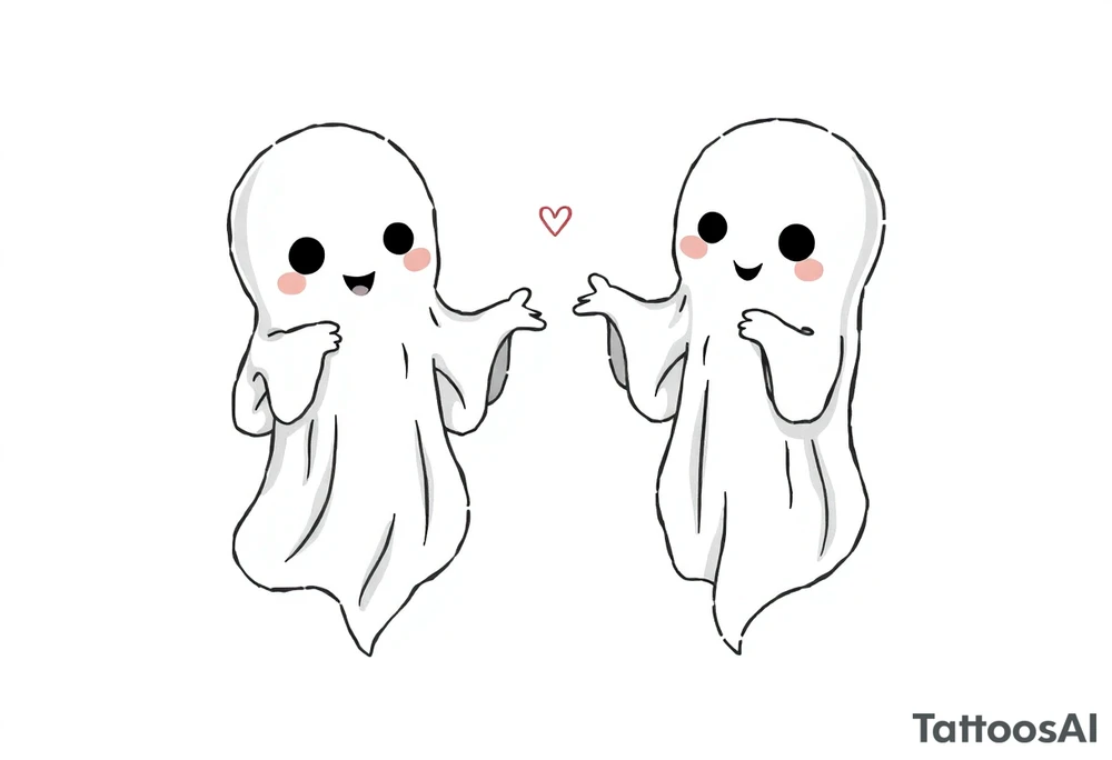 matching ghost tattoos tattoo idea