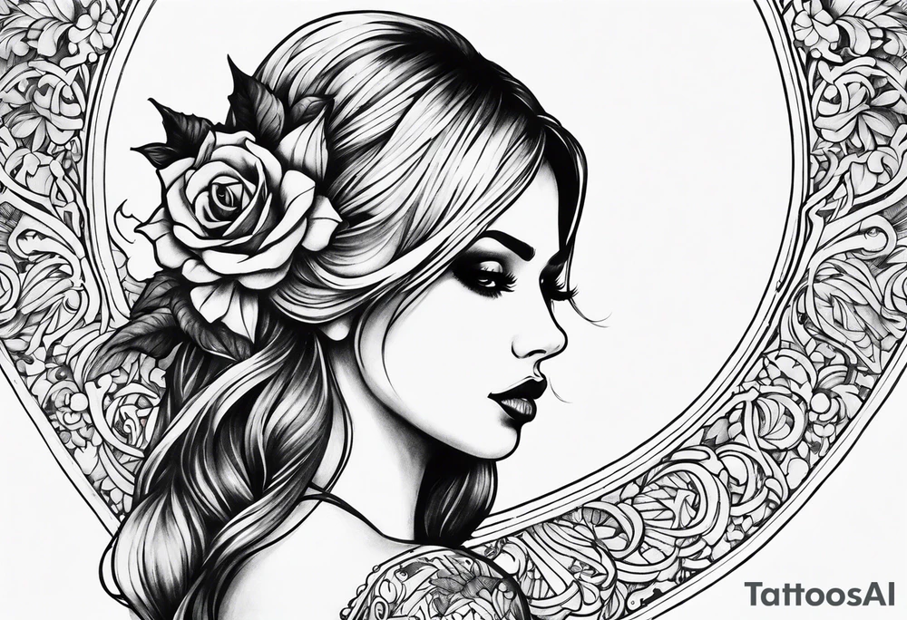Gothic style sleeve tattoo idea