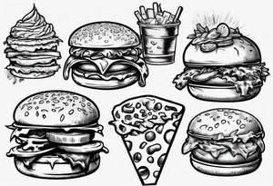 cheese burger tattoo idea