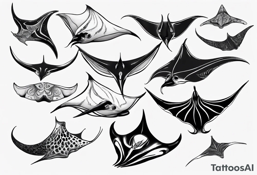 Manta ray tattoo idea