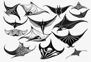 Manta ray tattoo idea