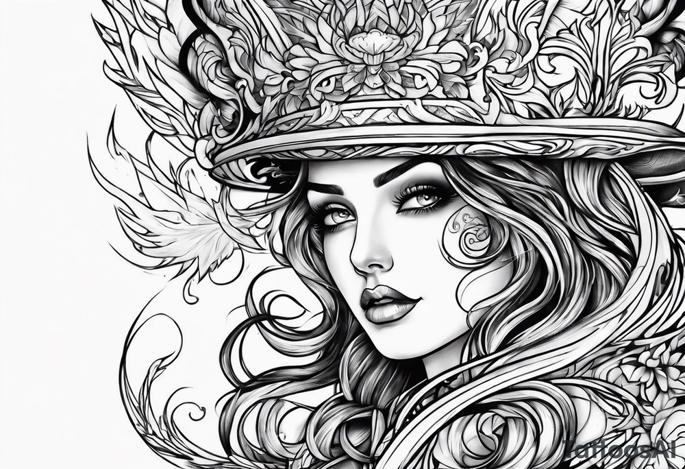 lightings in flame tattoo idea