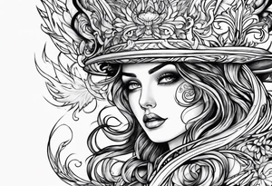 lightings in flame tattoo idea