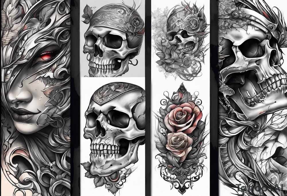 Ripped skin wound tattoo design tattoo idea