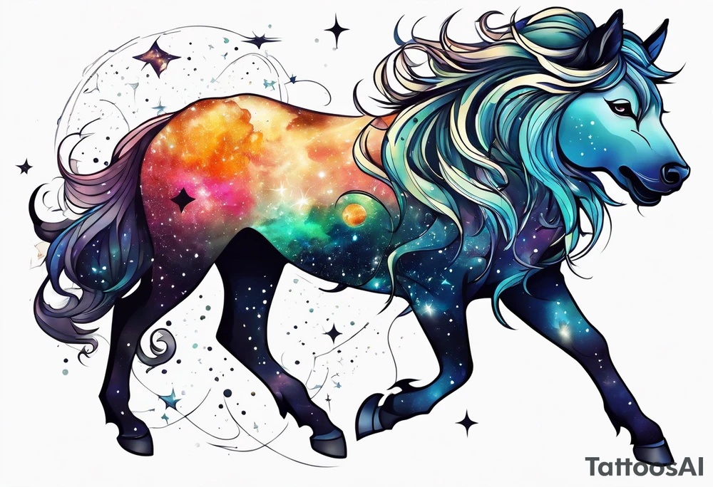 Constellation, animal tattoo idea