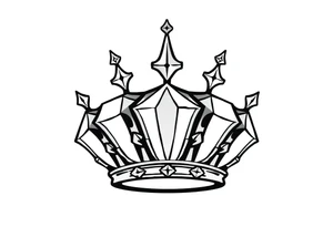 Crown diamonds tattoo idea