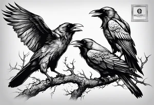 three ravens tattoo idea