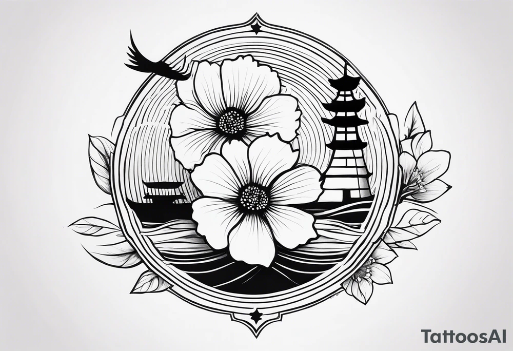 Japanesee style that represents the bravery and honour and beauty at the same time
On the forearm 
Philosophycal tattoo idea