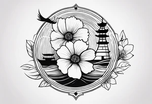 Japanesee style that represents the bravery and honour and beauty at the same time
On the forearm 
Philosophycal tattoo idea