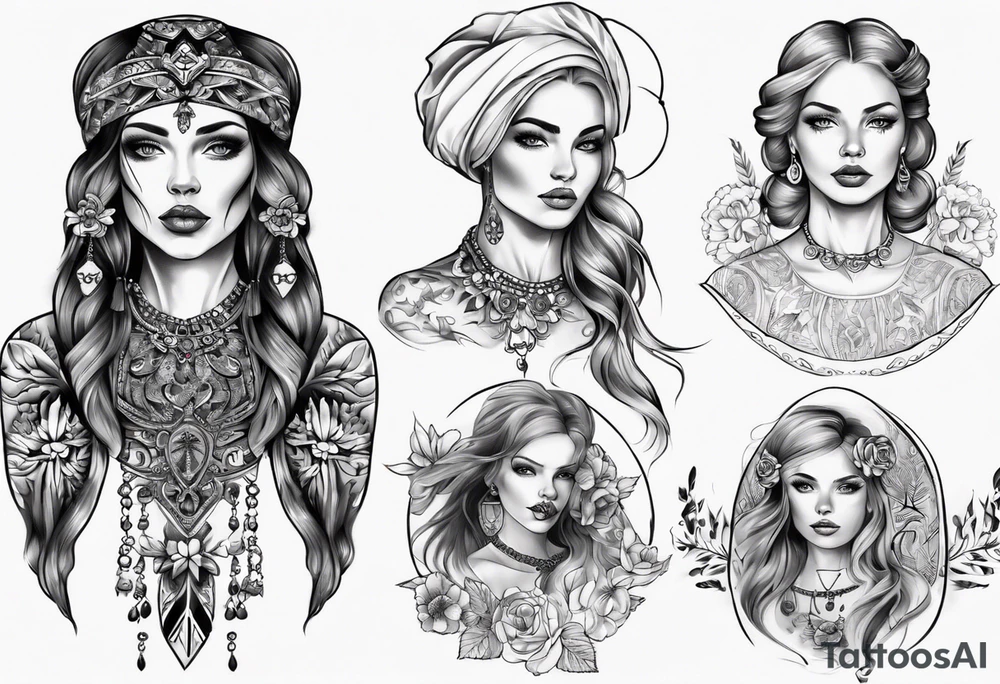 Beautiful Ukrainian Woman Forward tattoo idea