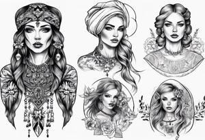 Beautiful Ukrainian Woman Forward tattoo idea