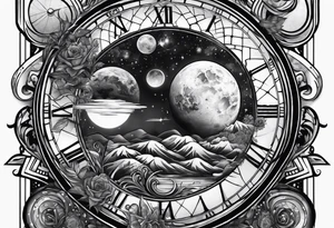 time and space tattoo idea