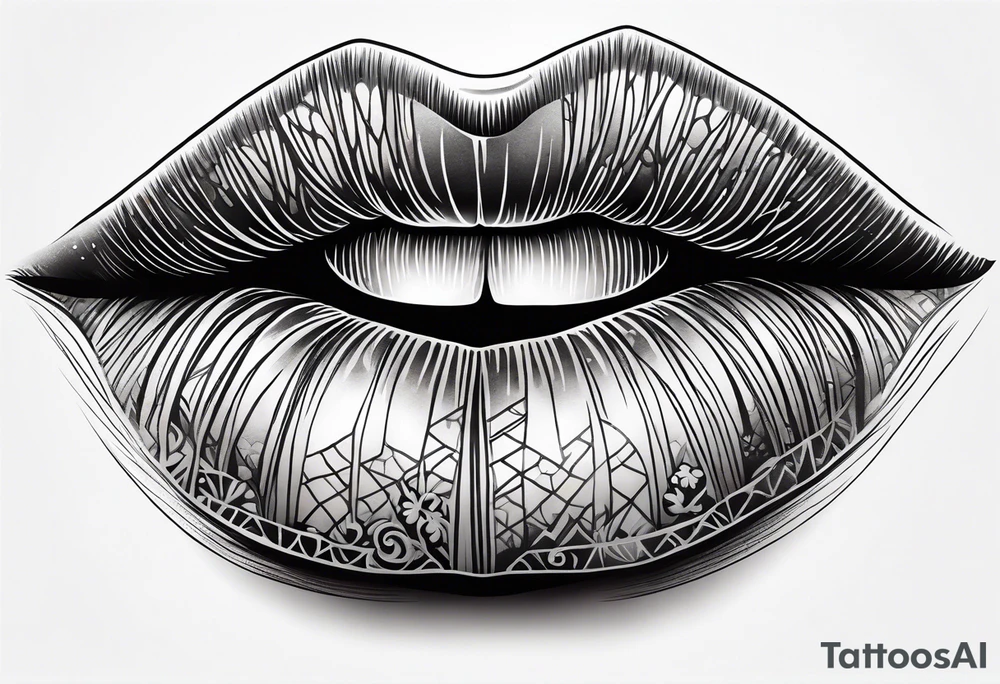 Sexy lips tattoo idea