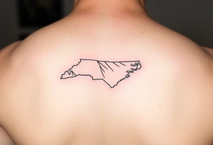 line tattoo of the outer banks north carolina tattoo idea