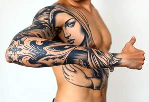 Mexican gang virgin mary tattoo idea