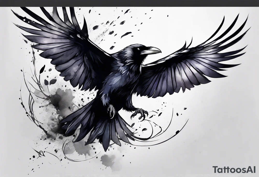 Flying Ravens tattoo idea