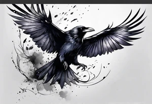 Flying Ravens tattoo idea