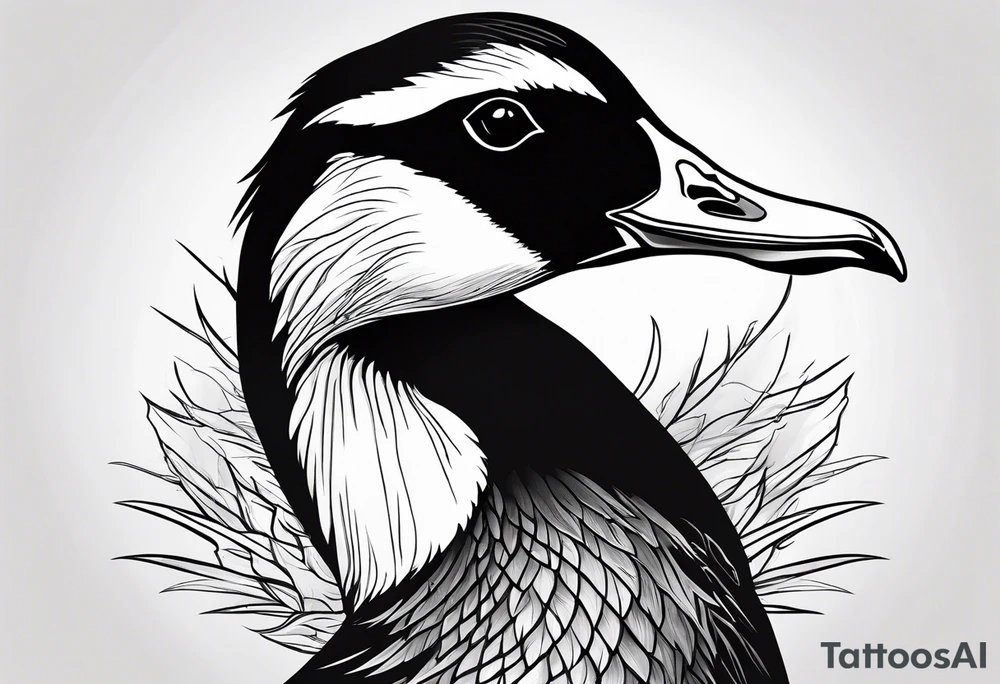 canadian goose angry tattoo idea